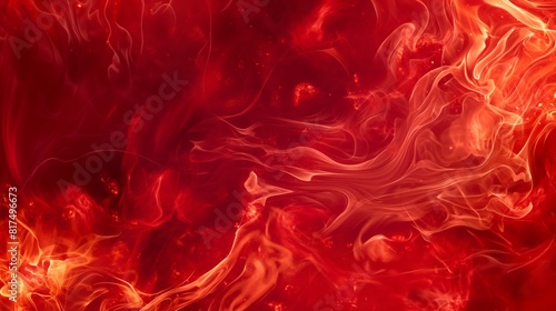 A fiery red background with dynamic, swirling flames, conveying power and passion. 32k, full ultra HD, high resolution
