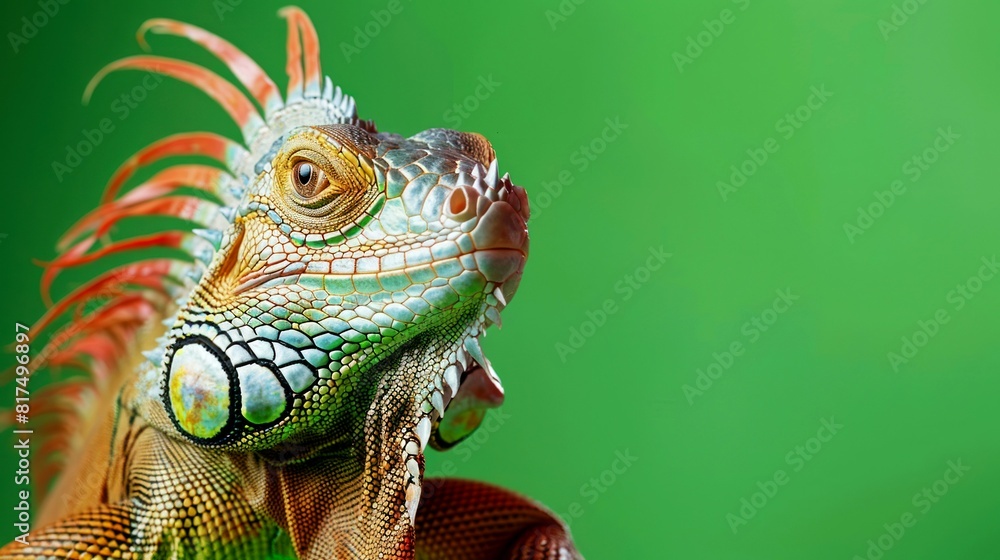 Fototapeta premium portrait pet, dog, cat, chameleon, iguana on clean background