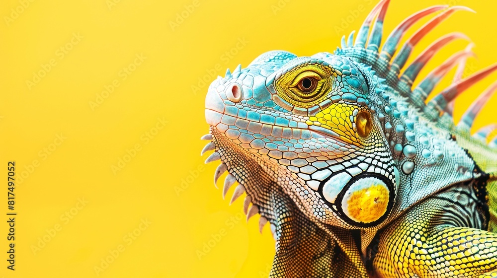 Obraz premium portrait pet, dog, cat, chameleon, iguana on clean background