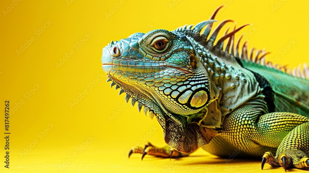 Fototapeta premium portrait pet, dog, cat, chameleon, iguana on clean background