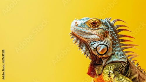 portrait pet  dog  cat  chameleon  iguana on clean background