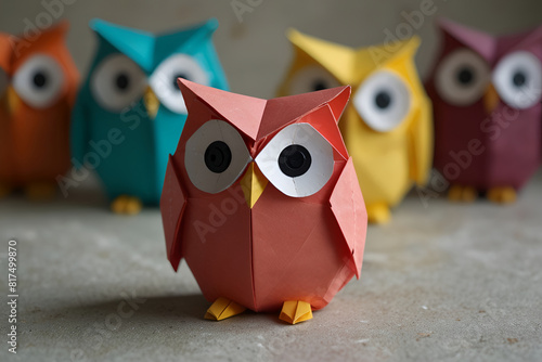 paper owl made by a paper owl is made by a paper owl Whispers of Wisdom Crafting a Stylish Origami photo