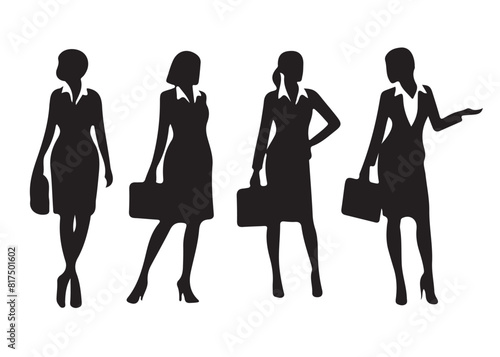 Business people Silhouettes  set of vector silhouettes