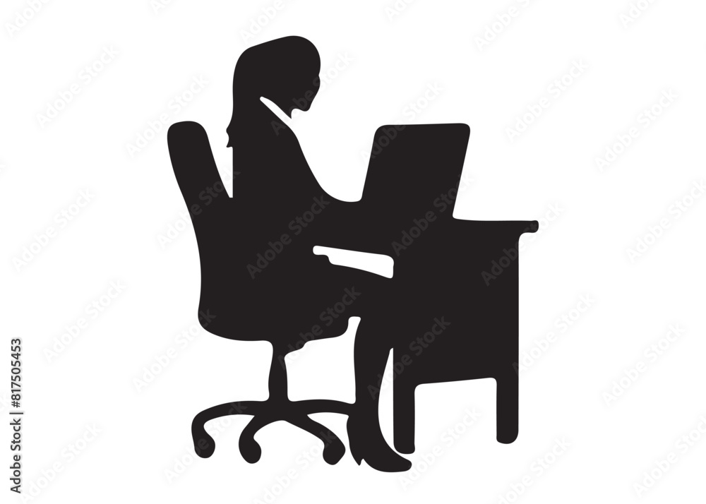 Business people Silhouettes, set of vector silhouettes