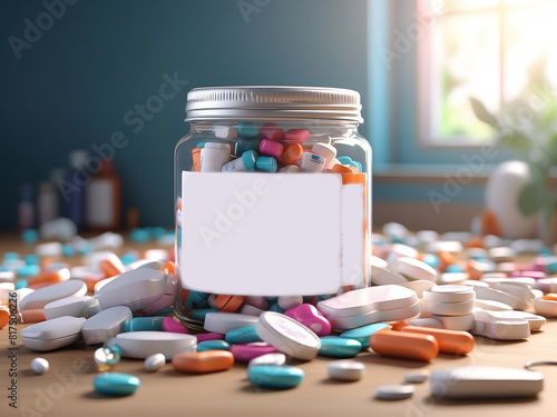 National Prescription Drug Take Back Day is observed every year in April, it is a safe, convenient, and responsible way to dispose of unused or expired prescription drugs. 3D Rendering design.