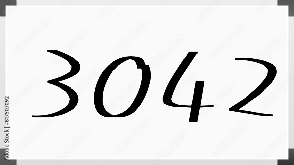 3042年のホワイトボード風イラスト 3042年のホワイトボード風イラスト