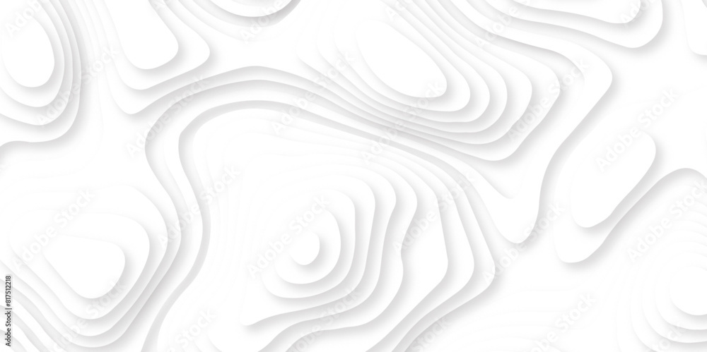 Abstract topography concept white papercut design or flowing liquid illustration for website template. Paper topography pattern art 3d vector Abstract topography concept white papercut design or flowing liquid illustration for website template. Paper topography pattern art 3d vector