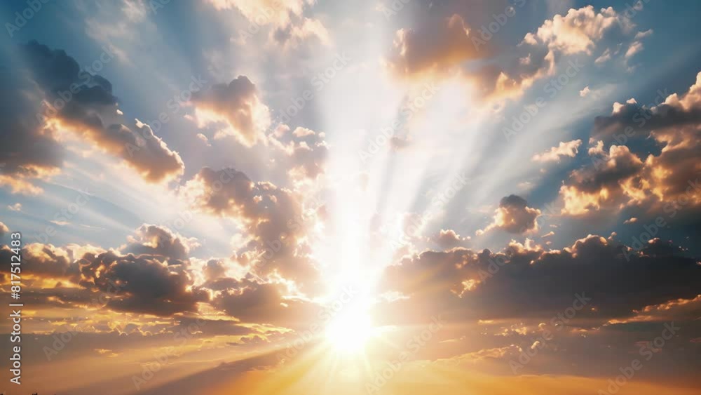 The sky above is painted with streaks of golden light as the suns crepuscular rays filter through the clouds and create a stunning display of natures beauty. The sky above is painted with streaks of golden light as the suns crepuscular rays filter through the clouds and create a stunning display of natures beauty.