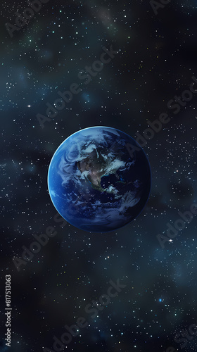 blue earth in space