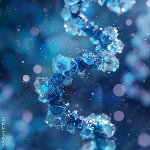 3D Rendered DNA Molecule photo