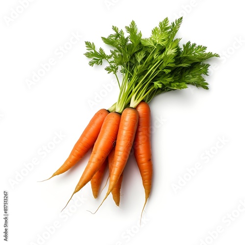 Close up of a carrots on white background. With clipping path.