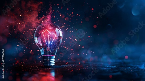 background particle light bulb