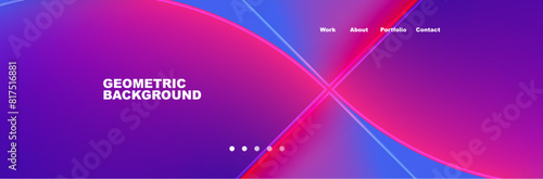 Circle triangle geometric web site page template. Vector Illustration For Wallpaper, Banner, Background, Card, Book Illustration, landing page