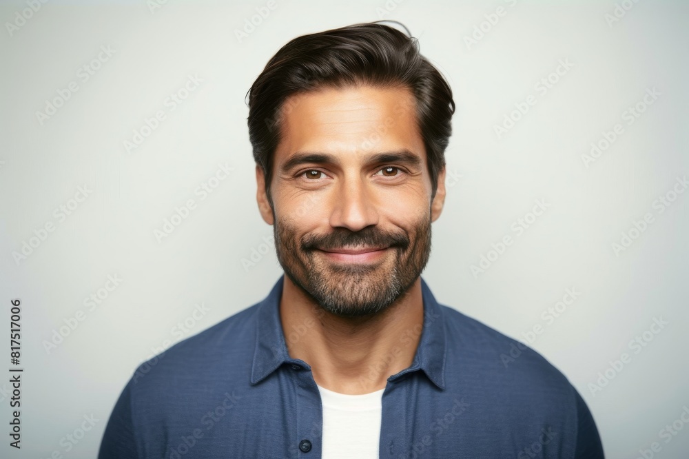 handsome mid adult man smiling on white background handsome mid adult man smiling on white background