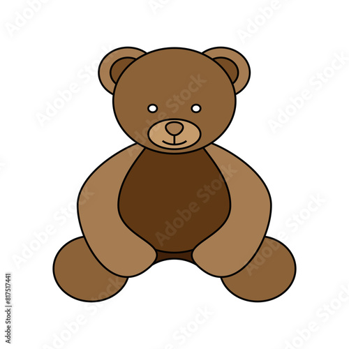brown teddy bear baby toy .EPS format