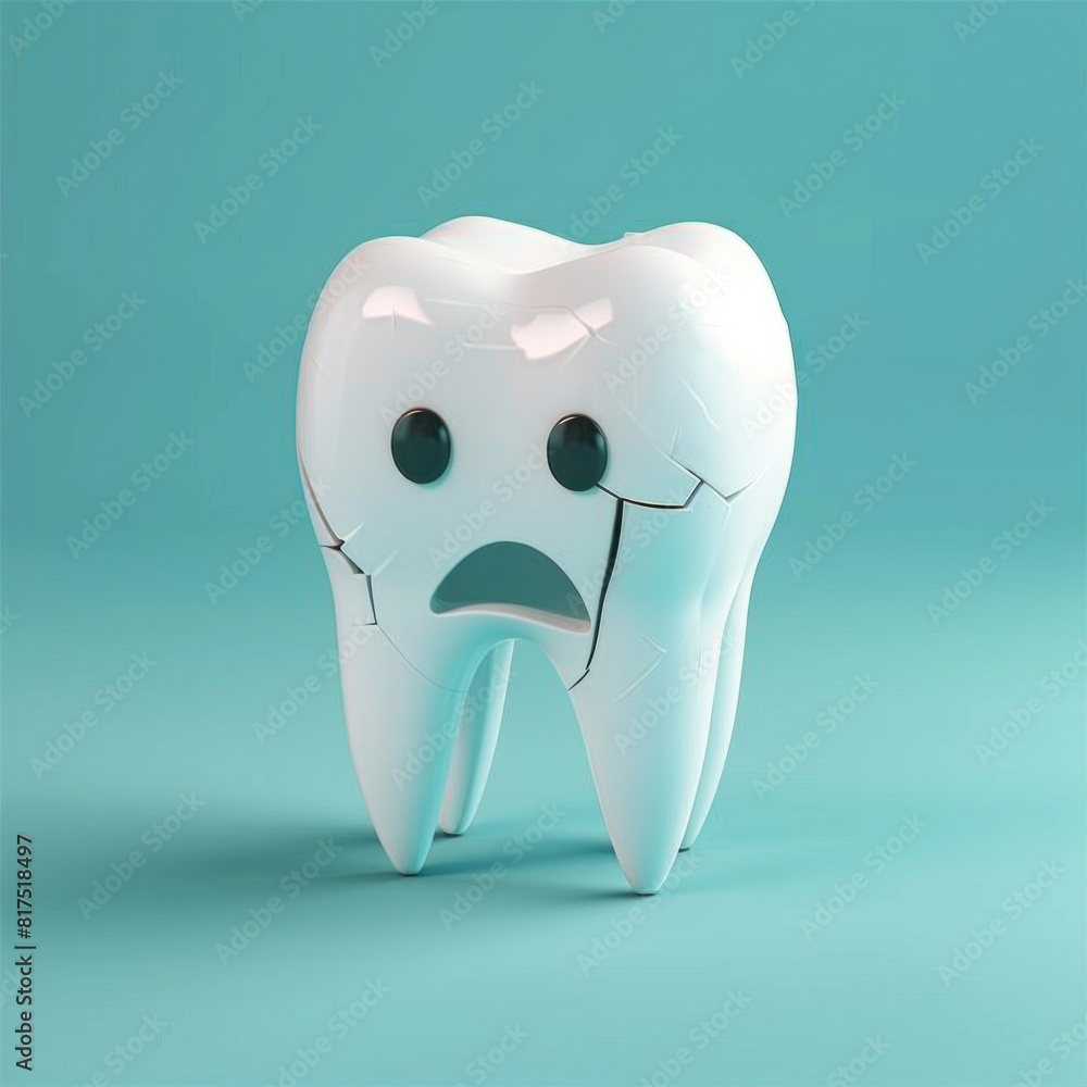 Chipped Baby Tooth 3D Icon Design a chipped baby tooth, AI Generative Chipped Baby Tooth 3D Icon Design a chipped baby tooth, AI Generative