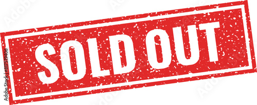 Red Grunge Sold Out Stamp Badge