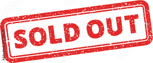 Red Grunge Sold Out Stamp Badge