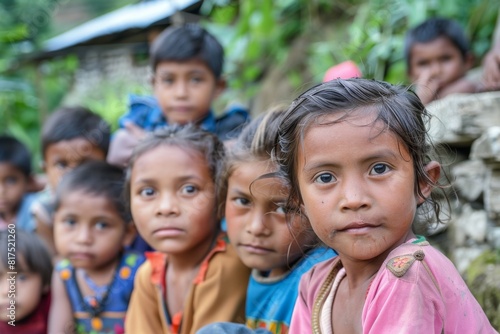Unidentified Burmese children in the village.