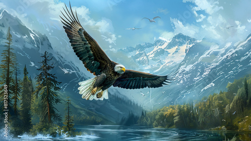 bald eagle in flight © Muhammad