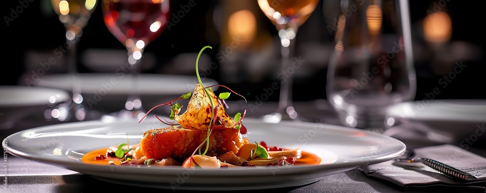 A delicious and beautifully presented plate of food. The perfect meal for a special occasion. A delicious and beautifully presented plate of food. The perfect meal for a special occasion.