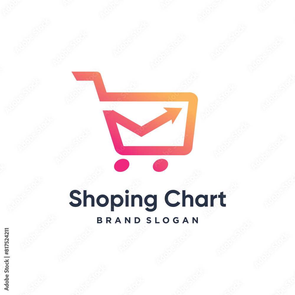 Shop chart design element idea with modern style concept Shop chart design element idea with modern style concept