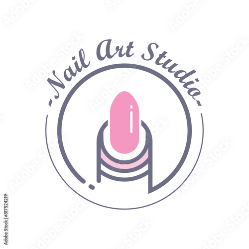 Nail polish design element idea with modern style concept