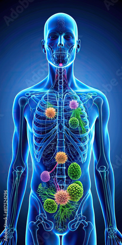 High-resolution photo of human thymus gland with thymocytes and lymphocytes, illustrating immune system development and lymphatic functions.