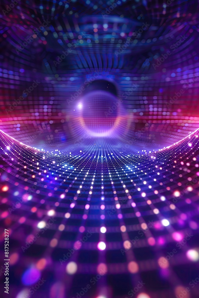 Abstract holographic grid front view, intricate virtual network, futuristic tone, Triadic Color Scheme Abstract holographic grid front view, intricate virtual network, futuristic tone, Triadic Color Scheme