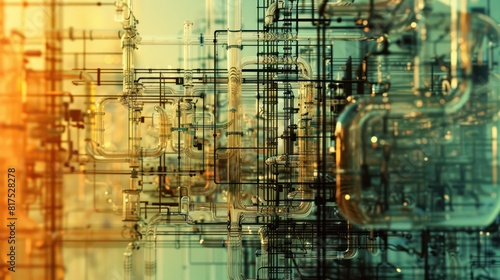 Wallpaper Mural A very abstract image of pipes and wires Torontodigital.ca