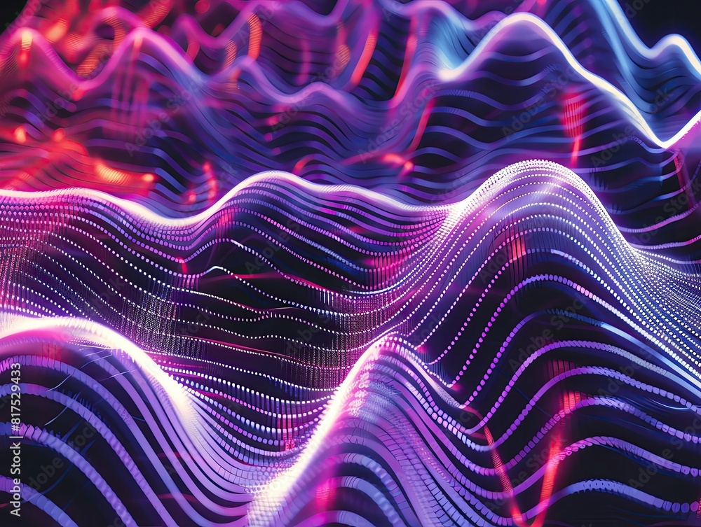 Holographic waveforms top view, dynamic shifting lines, futuristic tone, Analogous Color Scheme Holographic waveforms top view, dynamic shifting lines, futuristic tone, Analogous Color Scheme