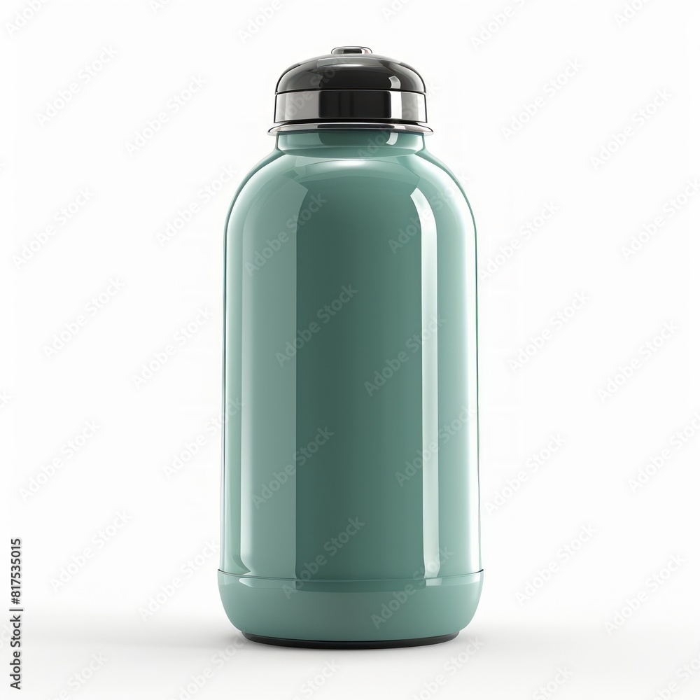 Teal water bottle isolated on a white background Teal water bottle isolated on a white background