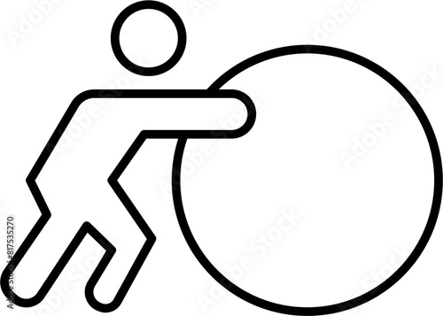 Struggle outline icon vector