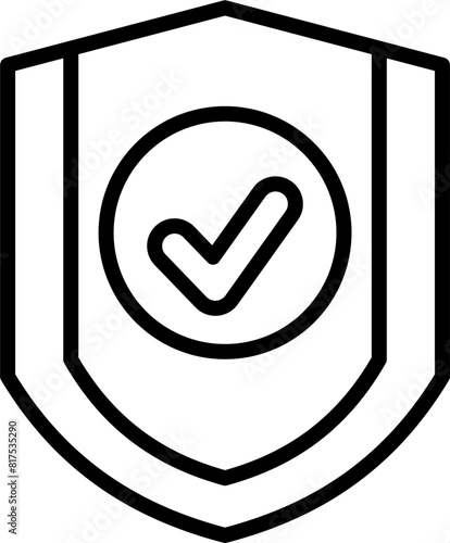 Trust outline icon vector