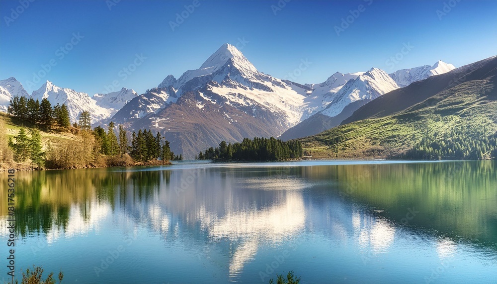 Lake and mountain Lake and mountain