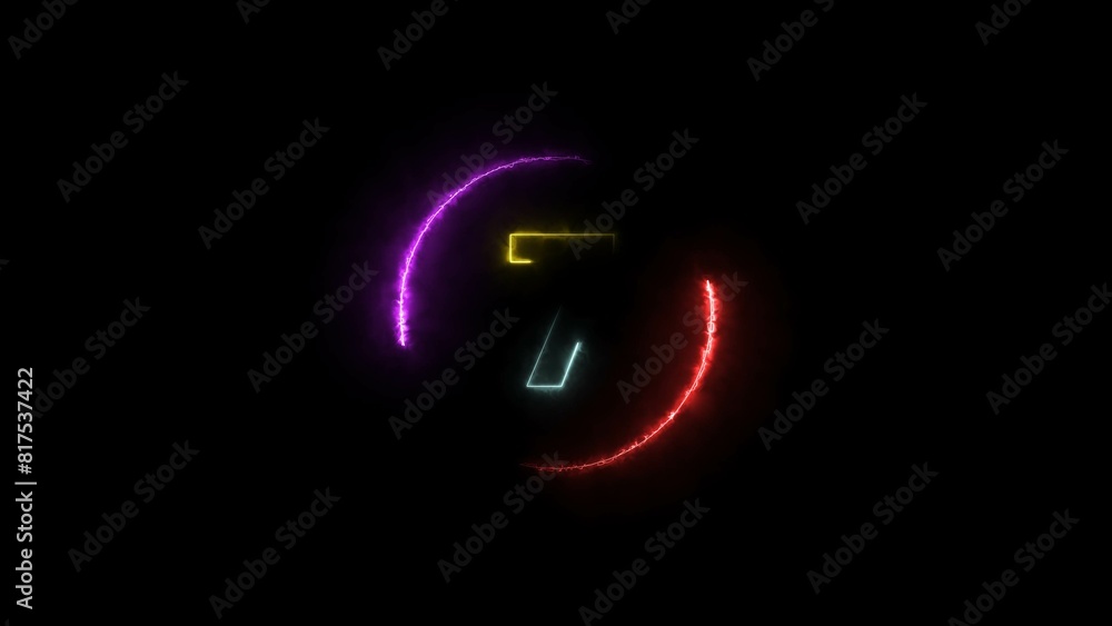 Abstract countdown seven number, cyan and lime green color, neon light illustration. Black background red and magenta circle 4k illustration.
Abstract countdown seven number, cyan and lime green color, neon light illustration. Black background red and magenta circle 4k illustration.