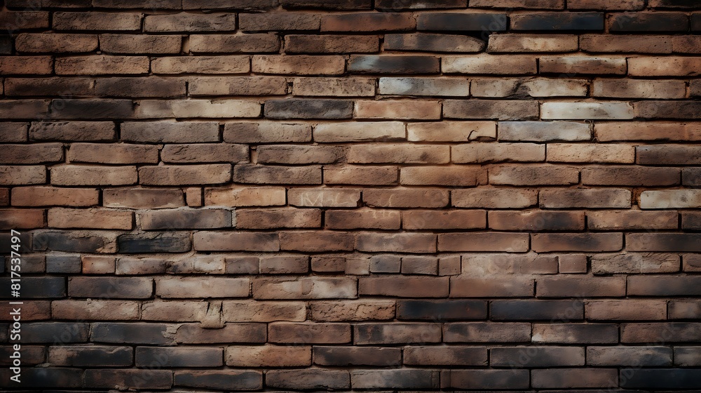 Dark brown brick wall