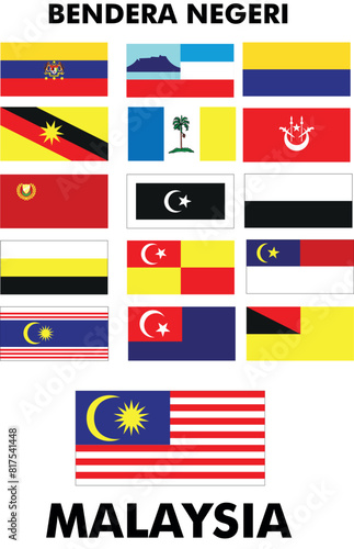 All Malaysia state's flags