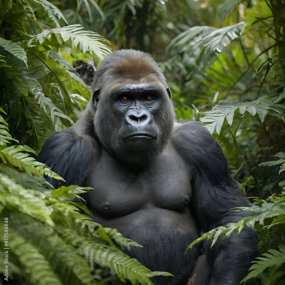 Obraz premium a gorilla in the jungle