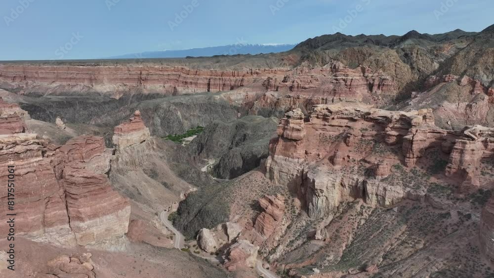 View from a quadcopter of the Valley of Castles of the Charyn Canyon in the Almaty region (Kazakhstan) View from a quadcopter of the Valley of Castles of the Charyn Canyon in the Almaty region (Kazakhstan)