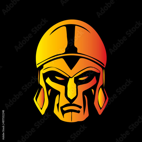 Ancient Greek Warrior's Helmet Symbol Showing Heroism and Valor, Echoing the Glorious Legends of Ancient Greece