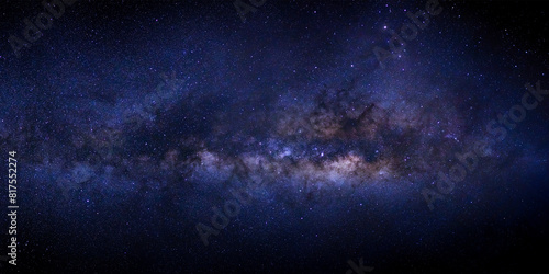 panorama milky way galaxy with stars and space dust in the universe