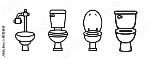 set of toilet seat