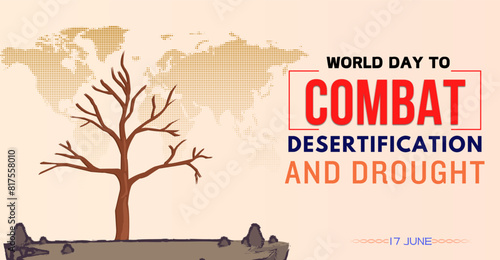 World Day to Combat Desertification and Drought. Eco-Friendly Vector Art for Combatting Desertification and Drought