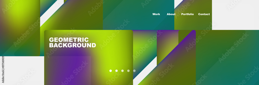 Colorful fluid gradient triangles and squares web site template. Vector Illustration For Wallpaper, Banner, Background, Card, Book Illustration, landing page Colorful fluid gradient triangles and squares web site template. Vector Illustration For Wallpaper, Banner, Background, Card, Book Illustration, landing page