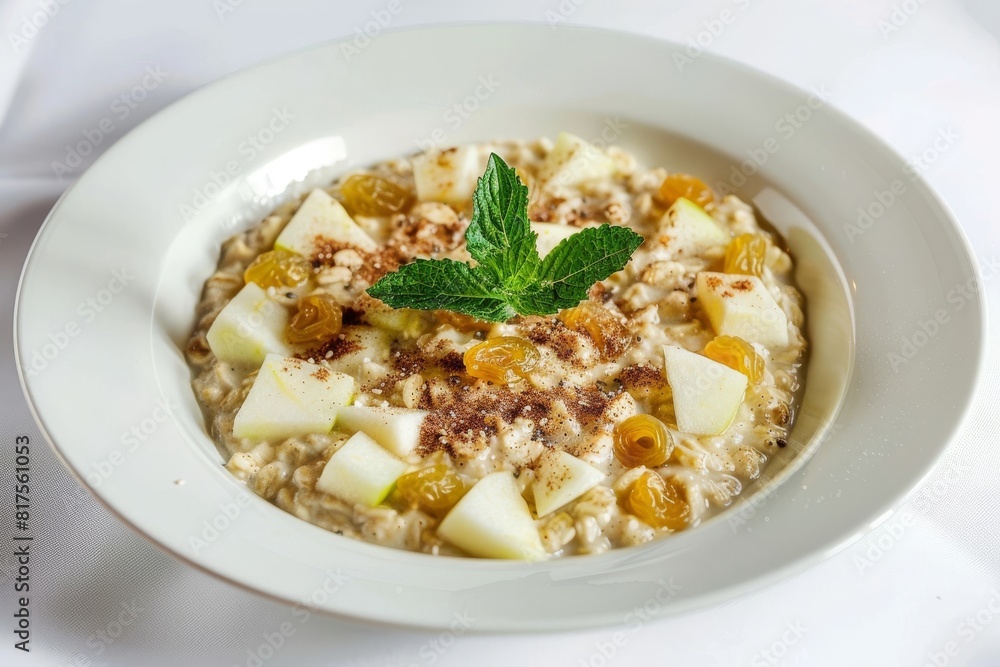 Vibrant Apple and Raisin Oatmeal with Cinnamon Aroma Vibrant Apple and Raisin Oatmeal with Cinnamon Aroma