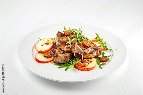 Delectable Apple Ginger Pork Chops with Caramelized Onions and Sautéed Raisins