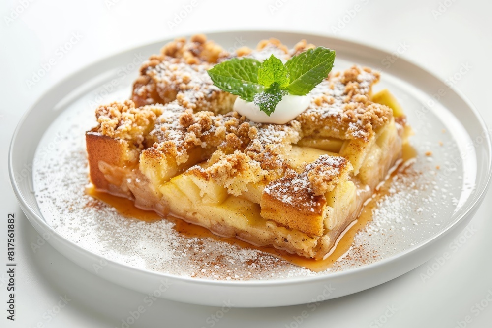 Captivating Apple Crisp Bread Pudding with Spiced Cream Drizzle Captivating Apple Crisp Bread Pudding with Spiced Cream Drizzle