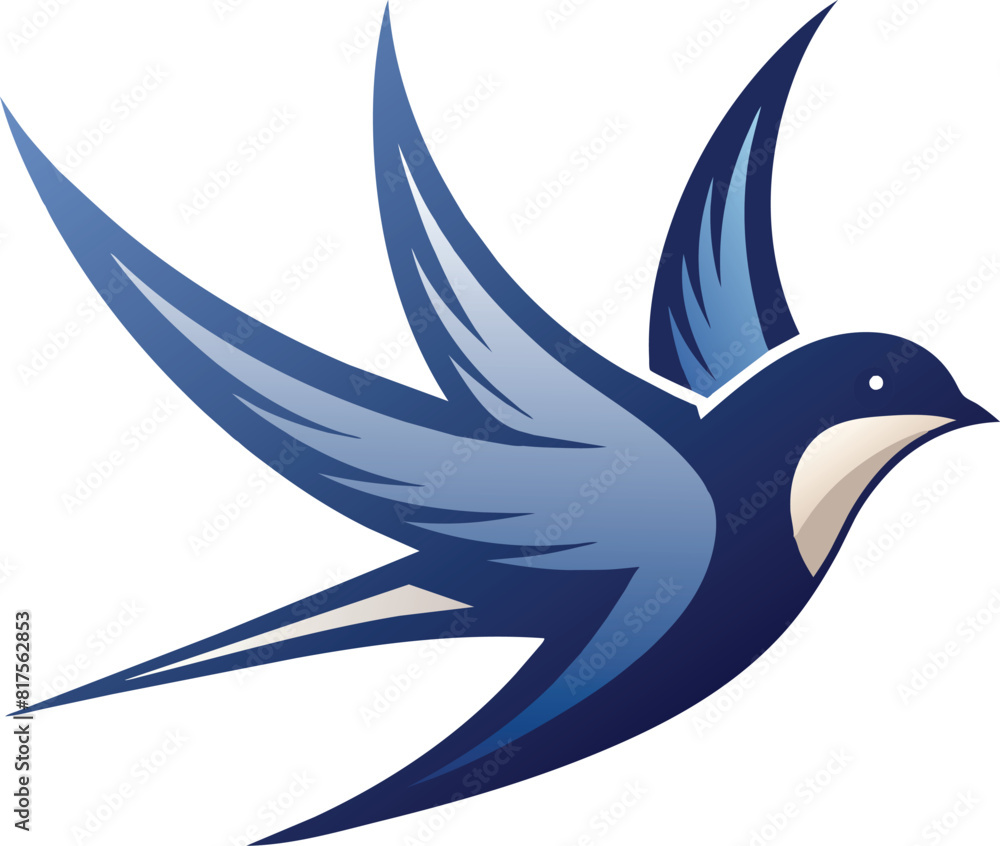 Logo of the investment financial company SWALLOW. Stylish image of a swallow bird. The style is business-like and solid, vector art illustration Logo of the investment financial company SWALLOW. Stylish image of a swallow bird. The style is business-like and solid, vector art illustration