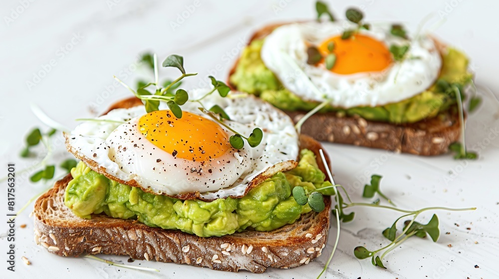 Avocado Egg Sandwiches for healthy breakfast. AI Generative Avocado Egg Sandwiches for healthy breakfast. AI Generative